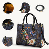 Shineful Hummingbird Nocturne Bloom Leather Bag
