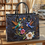 Shineful Hummingbird Nocturne Bloom Leather Bag