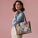 Shineful Leather Tote Bag Hummingbird Velvet Flight