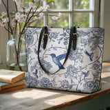 Shineful Whispers Of The Garden Leather Tote Bag