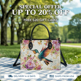 Shineful Hummingbird's Garden Leather Bag
