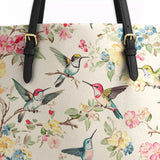 Shineful Hummingbird Symphony Leather Tote Bag