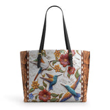 Shineful Leather Tote Bag Hummingbird Velvet Flight