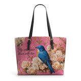 Shineful Bluebird Elegance Leather Tote Bag