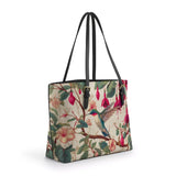 Shineful Fuchsia Waltz Leather Tote Bag