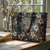 Shineful Nocturne Wisdom Leather Tote Bag