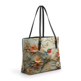 Shineful Hummingbird Whisper Leather Tote Bag