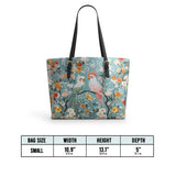 Shineful Leather Tote Bag Floral Rosy Cockatoo