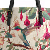 Shineful Fuchsia Waltz Leather Tote Bag