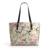 Shineful Hummingbird Symphony Leather Tote Bag
