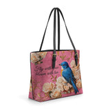 Shineful Bluebird Elegance Leather Tote Bag