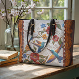 Shineful Leather Tote Bag Hummingbird Velvet Flight