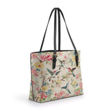 Shineful Hummingbird Symphony Leather Tote Bag