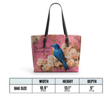 Shineful Bluebird Elegance Leather Tote Bag