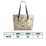 Shineful Hummingbird Symphony Leather Tote Bag
