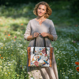 Shineful Leather Tote Bag Hummingbird Velvet Flight
