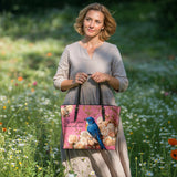 Shineful Bluebird Elegance Leather Tote Bag