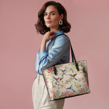 Shineful Hummingbird Symphony Leather Tote Bag