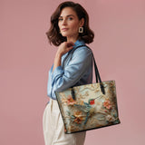 Shineful Hummingbird Whisper Leather Tote Bag
