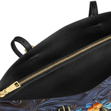 Shineful Leather Tote Bag Hummingbird Nocturne Bloom