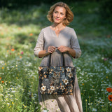 Shineful Nocturne Wisdom Leather Tote Bag