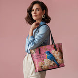 Shineful Bluebird Elegance Leather Tote Bag