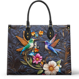 Shineful Hummingbird Nocturne Bloom Leather Bag
