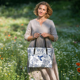 Shineful Whispers Of The Garden Leather Tote Bag