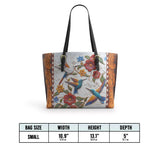 Shineful Leather Tote Bag Hummingbird Velvet Flight