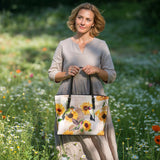 Shineful Radiant Sunflora Leather Tote Bag