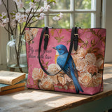 Shineful Bluebird Elegance Leather Tote Bag