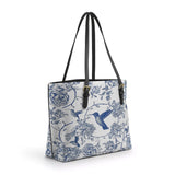 Shineful Whispers Of The Garden Leather Tote Bag