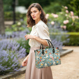 Shineful Floral Rosy Cockatoo Leather Bag