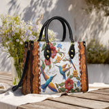 Shineful Hummingbird Velvet Flight Leather Bag