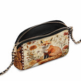 Shineful Whispers of the Fox Leather Crossbody Bag