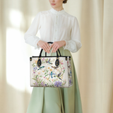 Shineful Hummingbird Winged Bloom Leather Bag