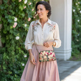 Shineful Fuchsia Waltz Leather Crossbody Bag