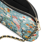 Shineful Leather Crossbody Bag Floral Rosy Cockatoo