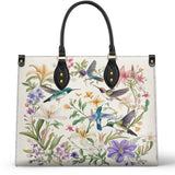 Shineful Hummingbird Winged Bloom Leather Bag
