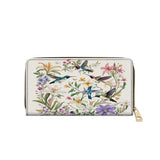 Shineful Leather Wallet Hummingbird Winged Bloom