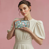 Shineful Leather Wallet Floral Rosy Cockatoo