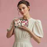 Shineful Fuchsia Waltz Leather Wallet