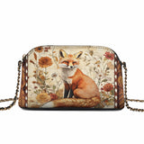 Shineful Whispers of the Fox Leather Crossbody Bag