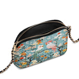 Shineful Leather Crossbody Bag Floral Rosy Cockatoo