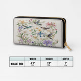 Shineful Leather Wallet Hummingbird Winged Bloom