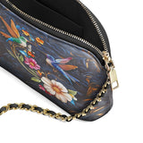 Shineful Leather Crossbody Bag Hummingbird Nocturne Bloom