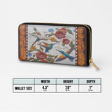 Shineful Leather Wallet Hummingbird Velvet Flight
