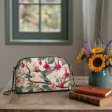 Shineful Fuchsia Waltz Leather Crossbody Bag