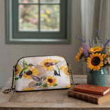 Shineful Radiant Sunflora Leather Crossbody Bag