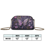 Shineful Midnight Bloom Leather Crossbody Bag
